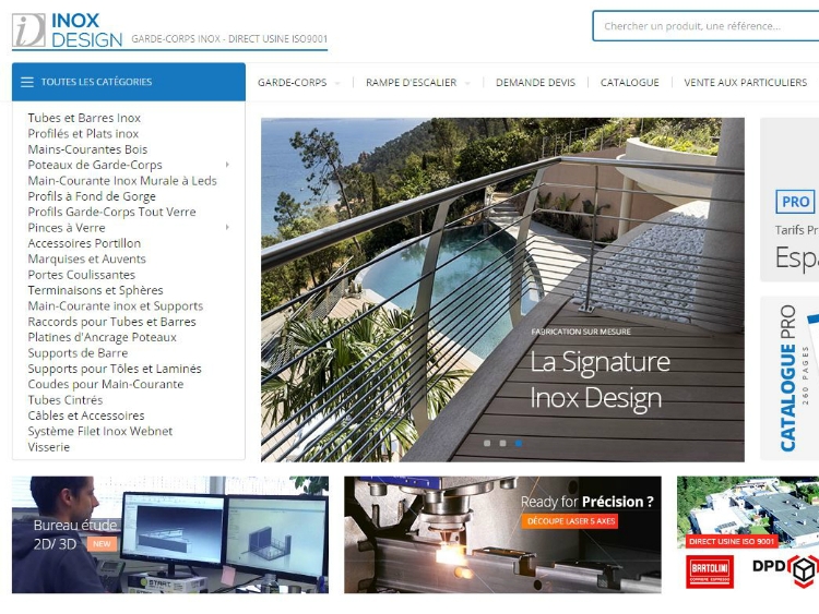 Le fabricant InoxDesign lance son nouveau site B2B